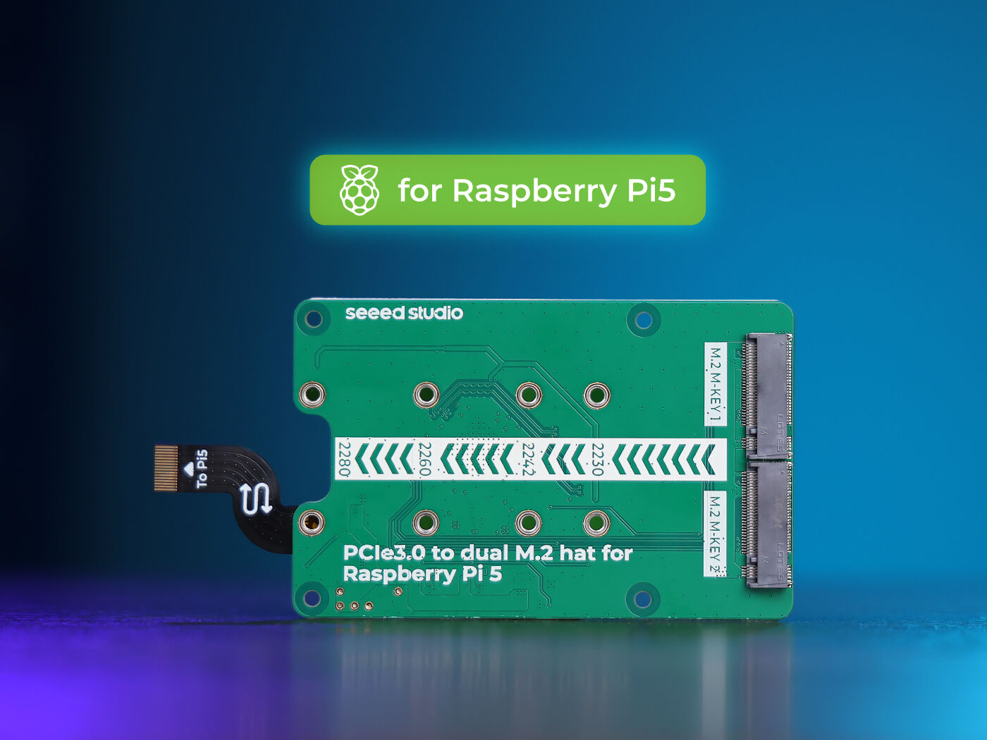 Turing Pi 2 - PCIe3.0 Beralih ke topi M.2 ganda