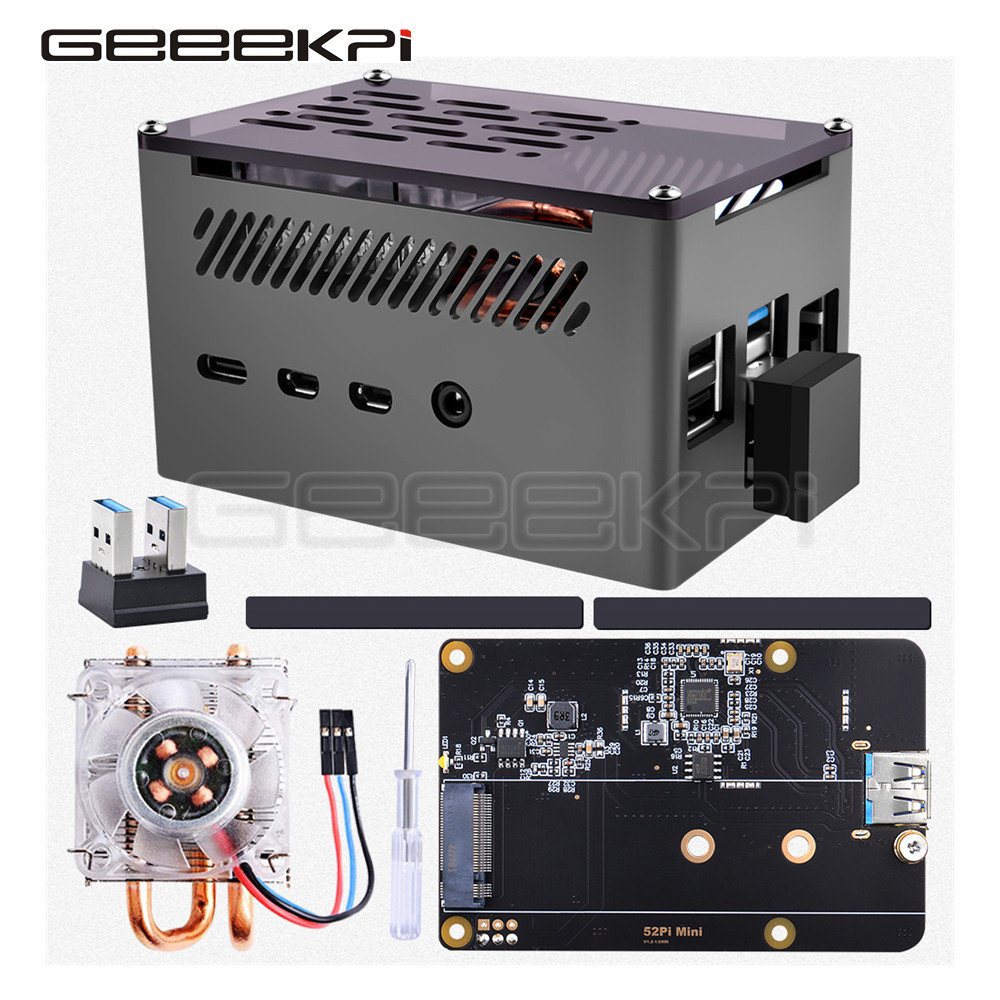 Turing Pi 2 - Geeekki Cangkang Hitam Casing Bata Aluminium