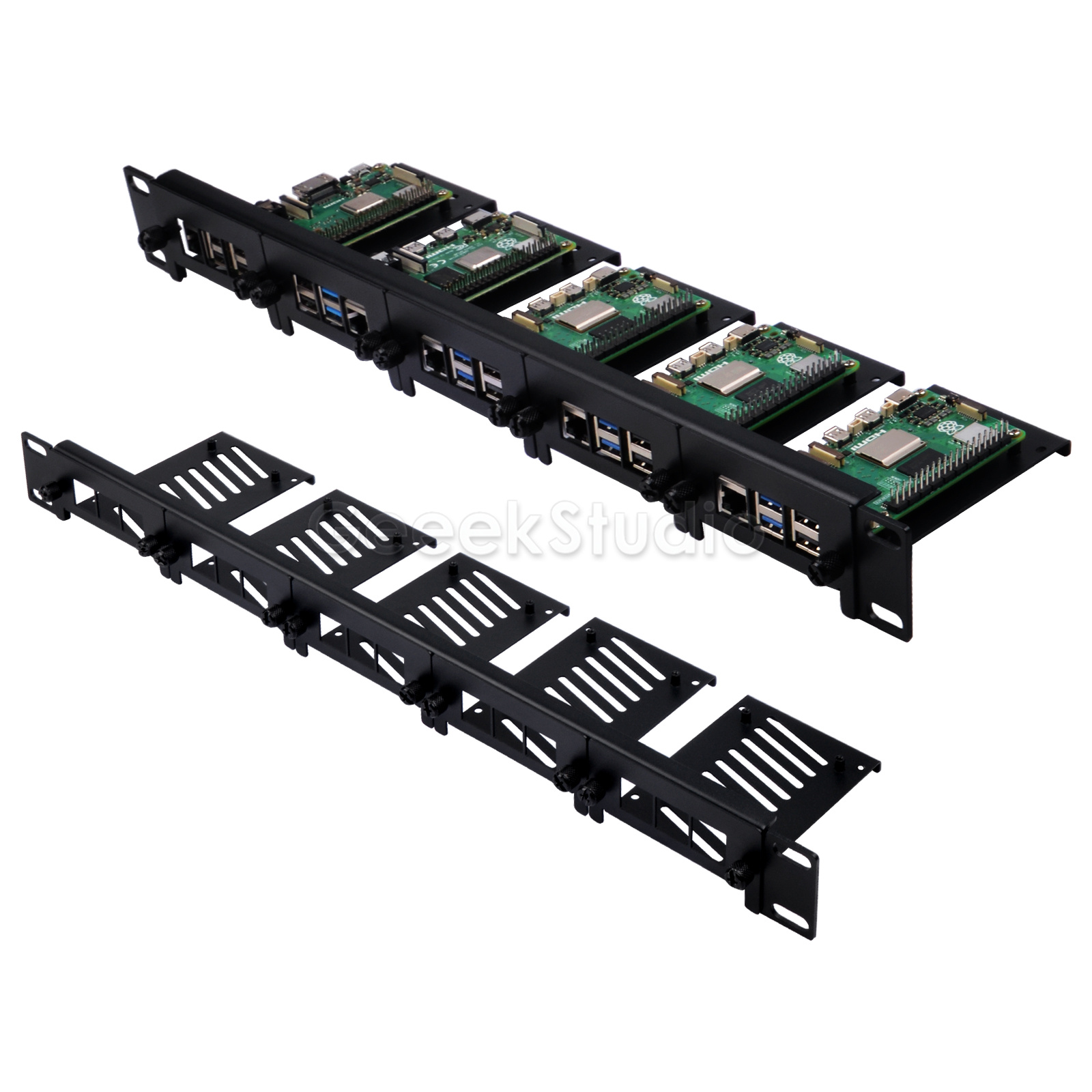 Dudukan Rak 1U untuk Raspberry - Deskpi Super6C ulasan dan harga