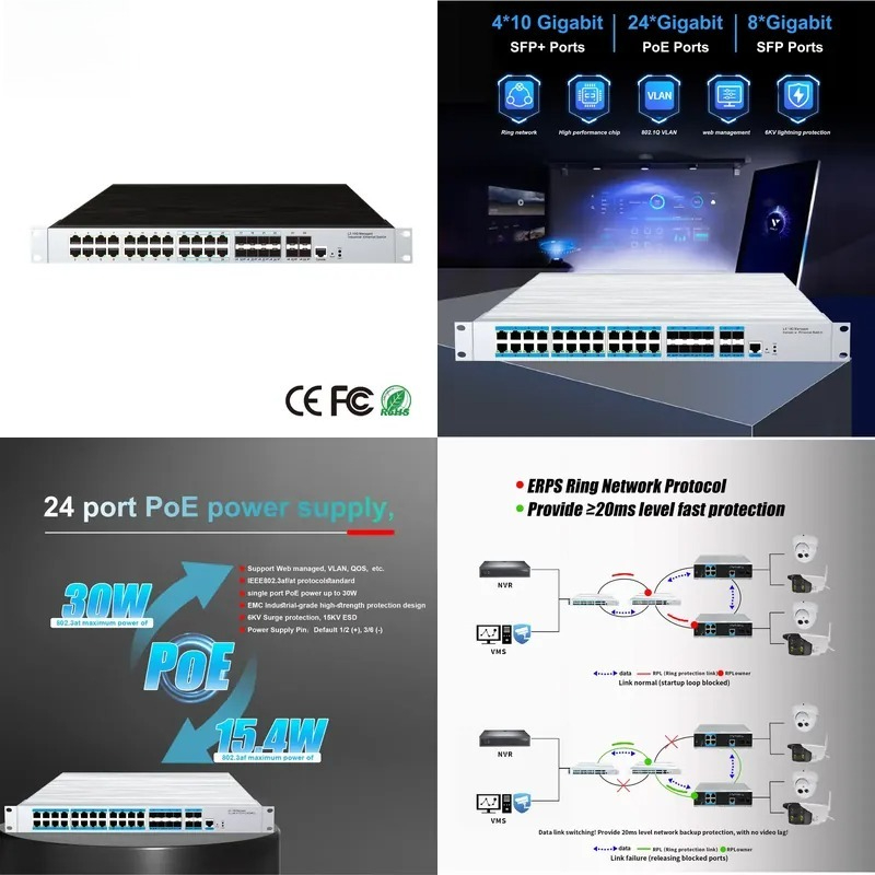 Switch manajemen industri PoE  - Sfp+ 10G Managed Switch 8 Port ulasan dan harga